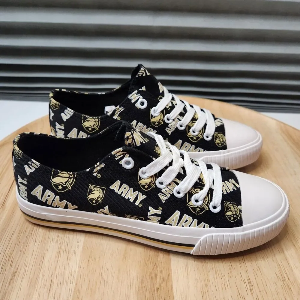 FOCO Women’s Army Graphic Canvas Low‑Top Sneakers Black Size 7